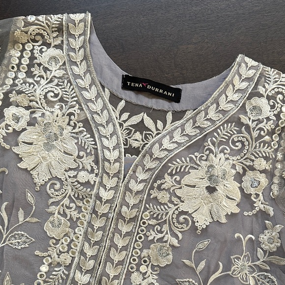 Tena Durrani Elegant Embroidered Sheer suit - Picture 8 of 12